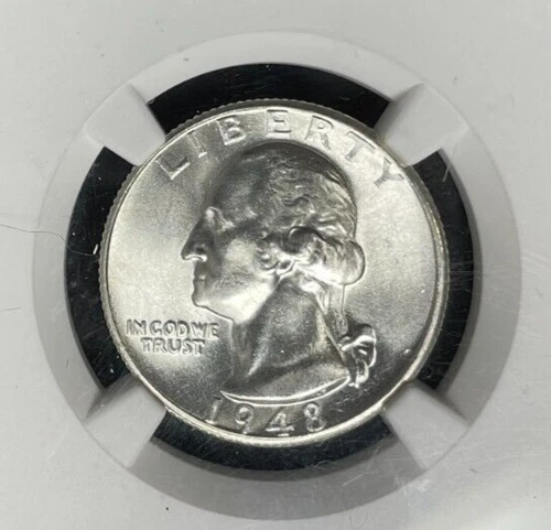 1948-S WASHINGTON SILVER QUARTER ~ NGC MS 66 ~BEAUTIFUL COIN~