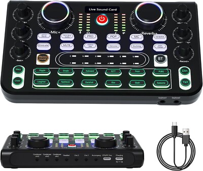 RUBEHOOW Mixer Kit, DJ Controller Interface Soundkarte Gaming Live Recording