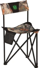 Tri-Leg Camo Folding Tri-pod Chair Seat w/ Back Hunting Hiking 3 Leg Camp Stool