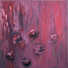 Red roses oil  Painting Wall Art decor  original artwork