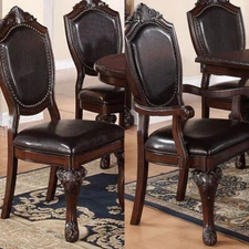Set of 2 Wooden Contemporary ‎‎Solid Back Multi Color 2 Style Dining Chairs