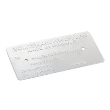 Reproduction Data Plate Reproduction Data Plate