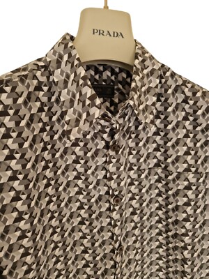 Herren PRADA Langarm Hemd Größe 39'' Kragen 151/2'' Medium...UVP 925£