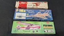 Balsa Wood Models: Comet Fokker D VIII & Guillow Cessna 170 & F-16a Falcon