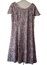GREAT PLAINS Brown Mix Flutter Sleeve Jersey V-Neck Back Dress -  Size 10/12