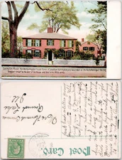 Lexington Massachusetts Harrington House 1913 West Upton Fancy Cancel Postcard