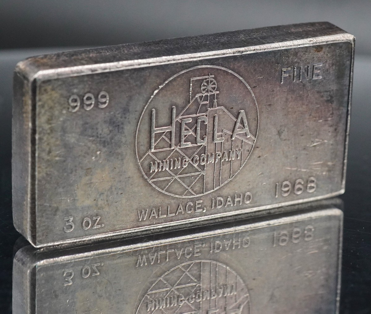 1968 Hecla Mining Wallace Idaho WH Foster Walla 3oz 999 FINE