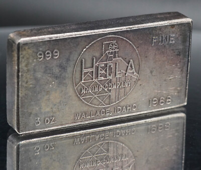 1968 Hecla Mining Wallace Idaho WH Foster Walla 3oz 999 FINE
