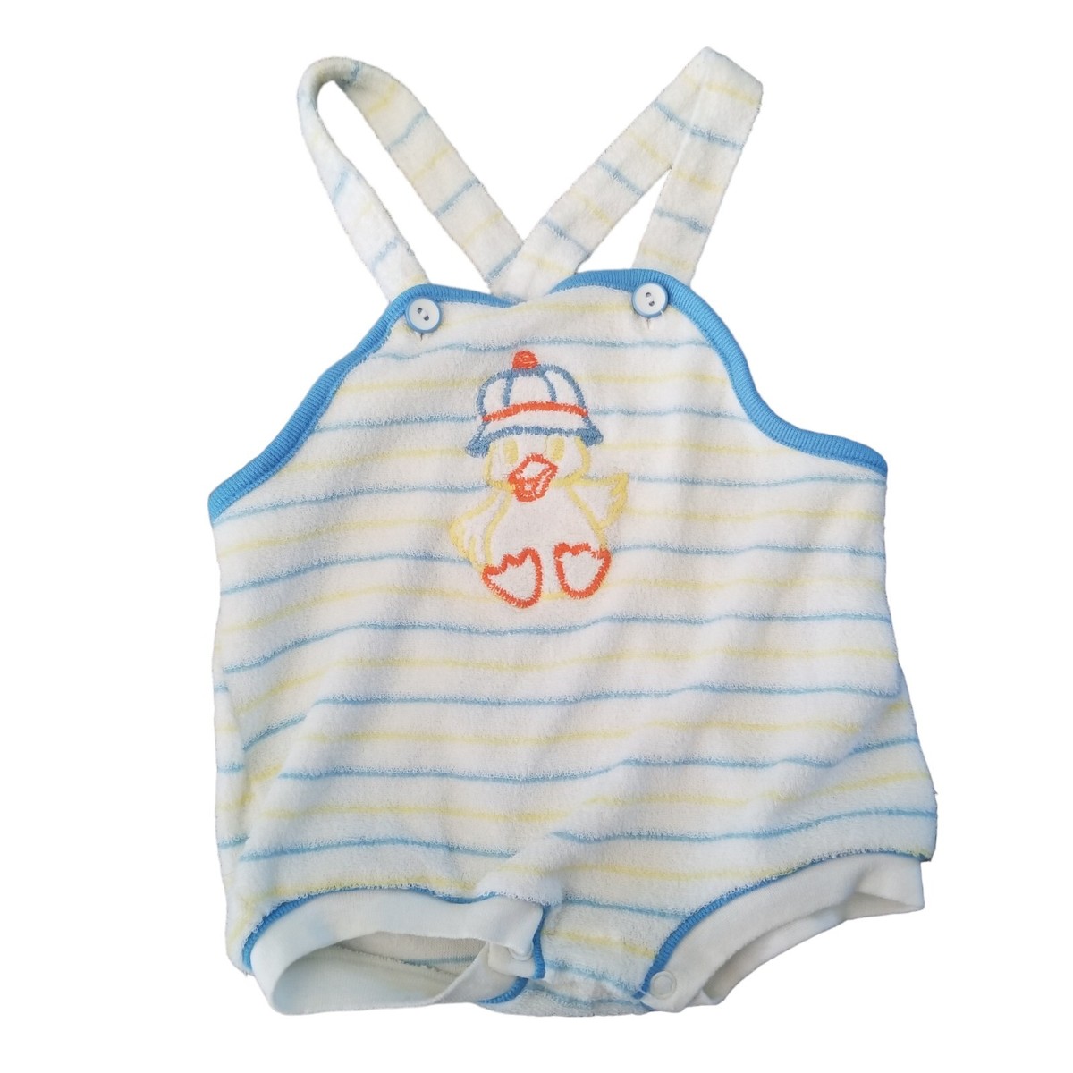 Vintage Baby Clothes Terrycloth Jumper Creeper DOE SPUN Union Made