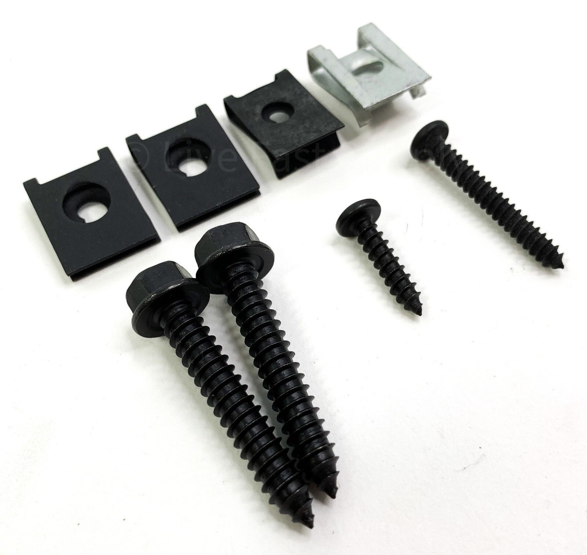 Arm Rest To Door Repair Kit - Hardware Screws & Clips For 1987-1993 Ford Mustang