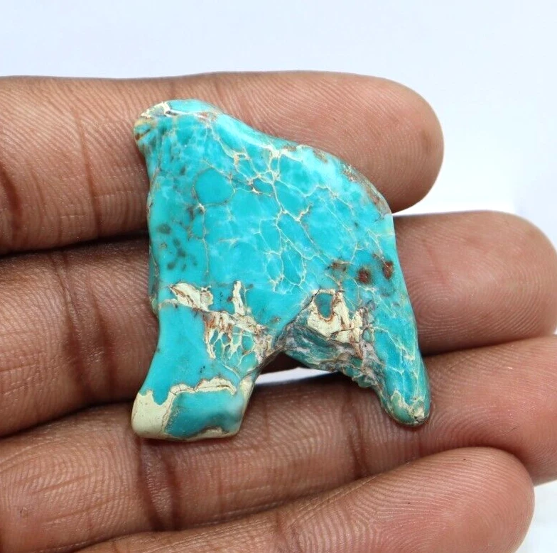 Natürlich Zertifiziert 51 Karat Arizona Obere Himmelblau Türkis Slab Grobem - Bild 2 von 4