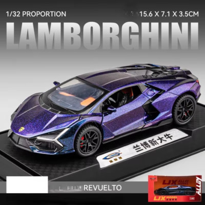 1:32 Lamborghini Revuelto Alloy Diecast Model Car Sound Light Children Toys Coll