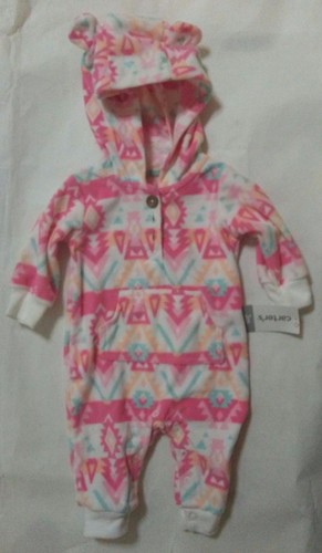 Carters Infant Girls Snap-up Outfit Sleep & Play Sleeper NWT 3m months Pink - Picture 2 of 4