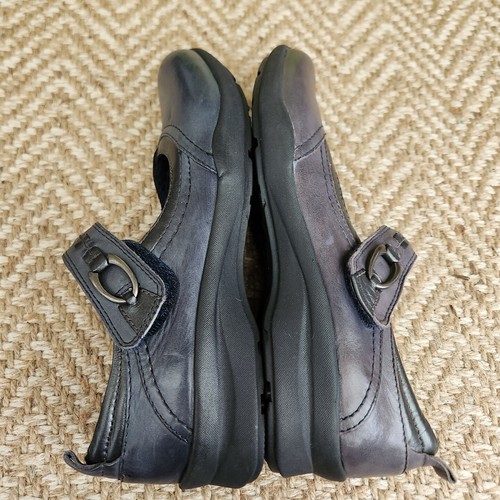 Earth Angelica Narrow Mary Jane Navy Leather Upper Flats Ladies Shoes Sz 6A - Picture 5 of 13