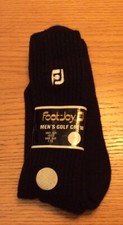 NEW VTG 80s Foot Joy Black Golf Crew Socks Mens Sock Size 10-13 USA NOS NWOT