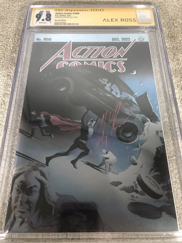Superman Action Comics 1050 CGC SS 9.8 Alex Ross Signed Foil Cover 2/23