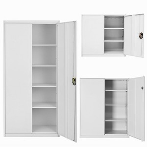 Metal 2 Doors Office Filing Cabinet Steel File Storage 3 4 5 Layers Grey White Ebay