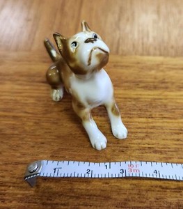 Antique Vintage Ceramic / Porcelain French Bulldog Dog Figurine
