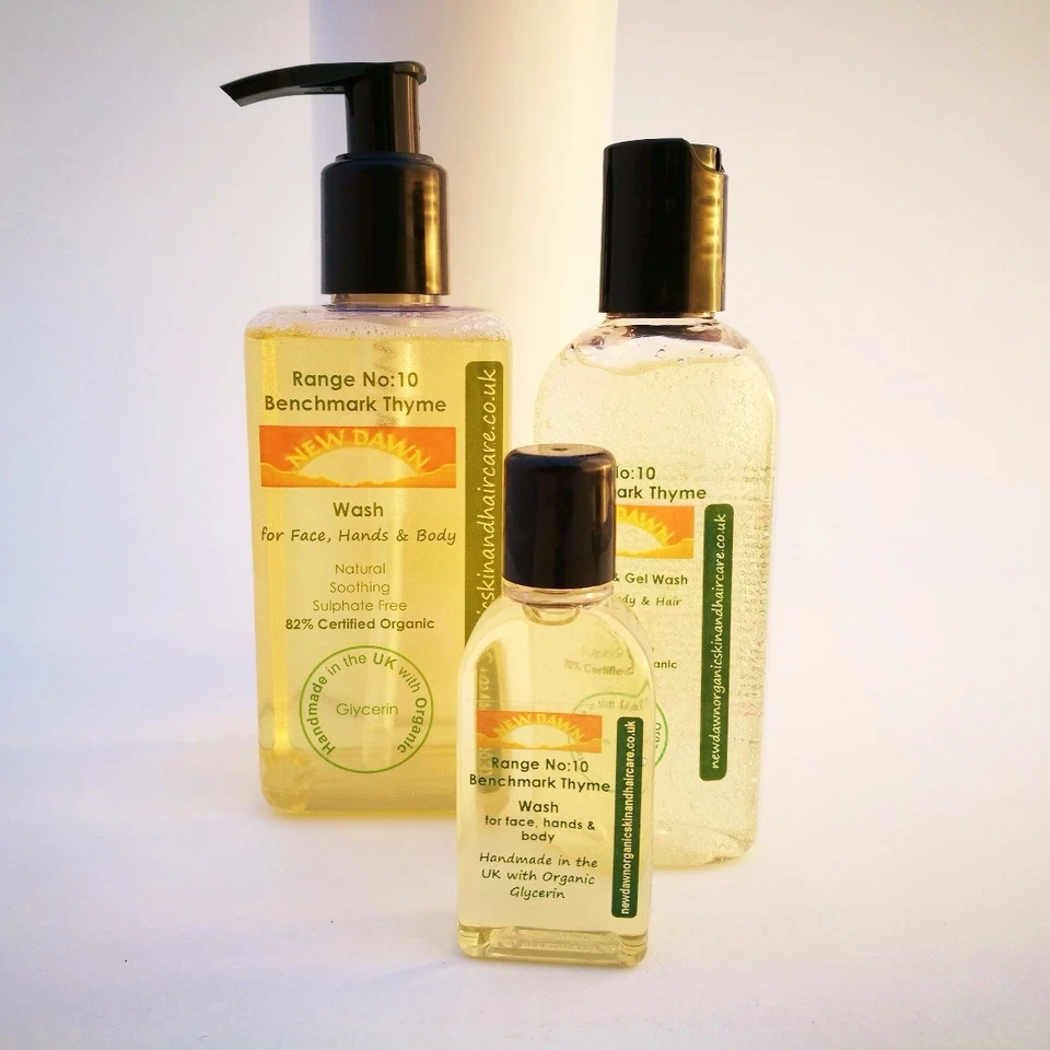 NEW DAWN ORGANIC SKIN AND HAIR CARE LTD BENCHMARK THYME FACE, HAND & BODY WASH - New Dawn Organic Skin Care Products