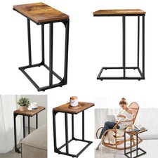 C Shaped Side Tabls Coffee Tables Side End Tables for Living Room Bedroom