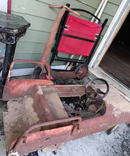 vintage peddle car and scooter