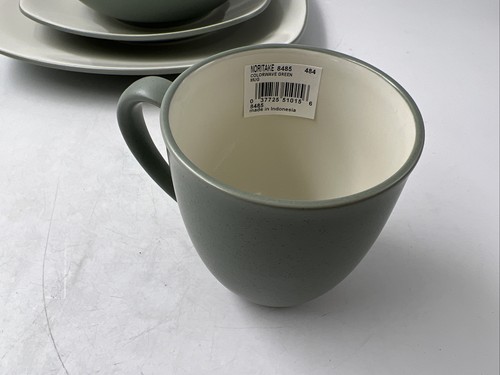 Noritake Ceramic Green Bowl, Side, Dinner & Mug Plate Set BB01B45024 - Picture 3 of 15