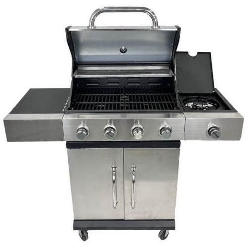 Deluxe Barbacoa de gas de 4 fuegos más hornillo