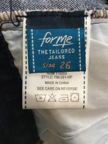 Pantalones Cortos Forme Jeans Denim Lavado Oscuro Jean con Puños Botones Dorados Talla 26 - Imagen 10 de 12