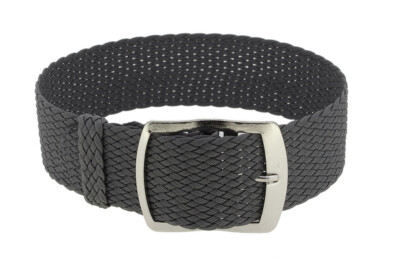 Minott Uhrenarmband grau Perlon Band geflochten Dornschließe | 35629