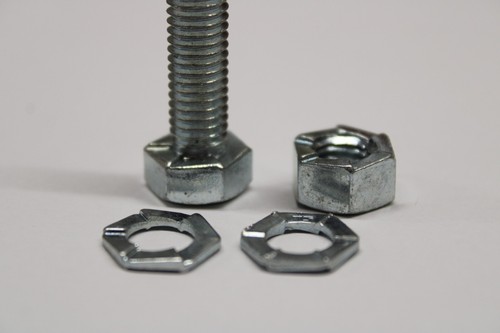 x10 off M6 bolts nuts and 2 washers sets Anti-Vibration High Tensile Zinc coated
