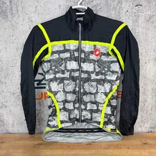 Castelli Pave Waterproof Men's Large Black/Grey/Yellow Cycling Jacket