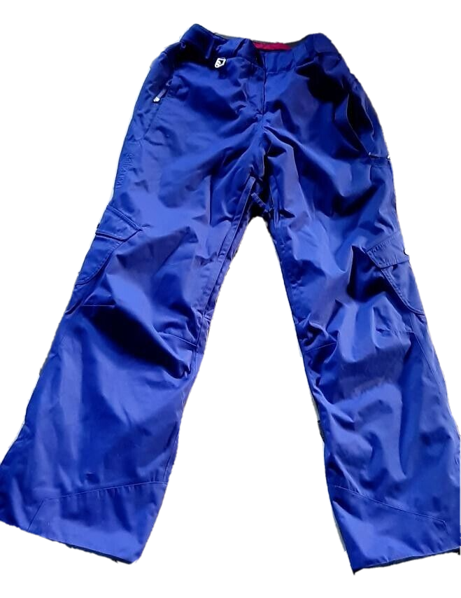 Pantaloni da sci donna Salomon Clima Pro 10000 Acti Loft blu isolato (taglia M)