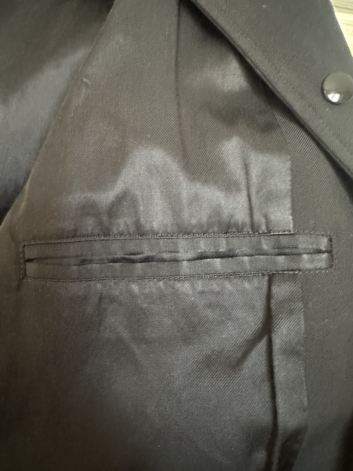 Saint Laurent Paris Teddy Giacca di Lana Pelle 48