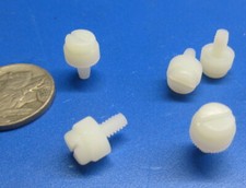 Slotted Nylon Thumb Screw, 6-32 x 1/4" Length, 11/32" Head Dia, 200 Pc