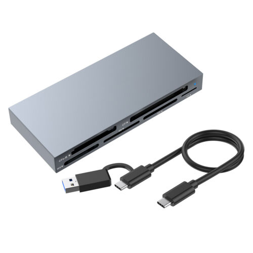 6-IN-1 USB 3.2 Gen2 10Gbps CFexpress Type B/CF/MS/XD/SD/TF Multi Card Reader new - Afbeelding 1 van 12