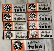 GE Electronic Tubes NOS 9 Tubes - New Old Stock.