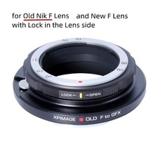 XPimage Lock Lens Adapter for Old NIKON F Lens to Fujifilm GFX Mount 50R Camera
