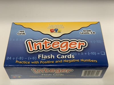 Learning Advantage CTU8692 Integer Flash Cards New Factory Sealed