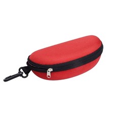 Portable Zipper Protector Carry Shell Case for Sunglasses  Eyeglasses - Red