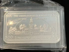 Obama $500 Bill 1 Oz .999 Fine Silver Bar BU In Capsule And Sealed Cellophane