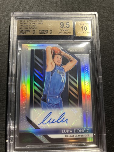 2018 Panini Prizm Luka Doncic Silver Rookie Auto BGS 9.5 Auto 10 TRUE GEM 💎