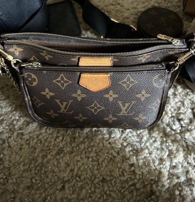 Louis Vuitton Multi Pochette Accessoires Shoulder Bag Brown Canvas