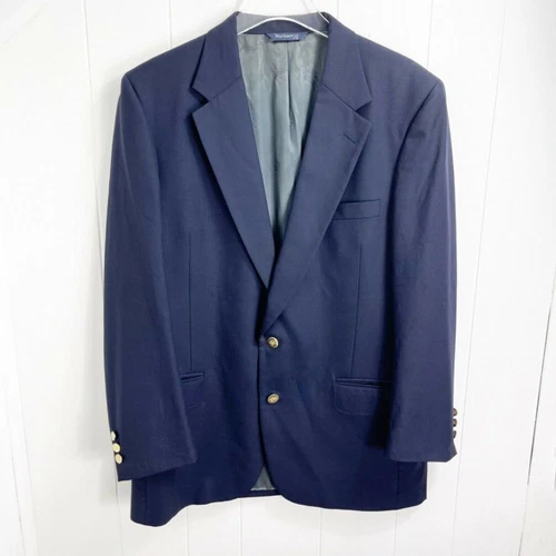 Giacca sportiva Burberry vintage uomo blu navy lana
