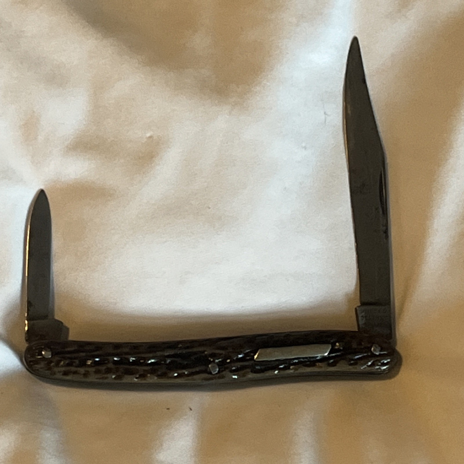 Antique United Utlery Co. Austria Stag Handled Two Blade Pocket Knife Very Rare