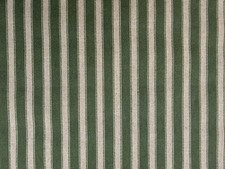 Harlow Ticking Stripe Fabric Calke Green/Beige  Curtain Roman Blind Upholstery