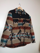 Womens Gandys Aztec Jacket Large Brown Blue Casual
