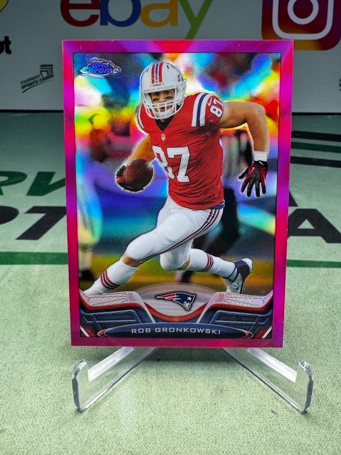 2013 Topps Chrome Rob Gronkowski Pink Refractor /399 - New England Patriots
