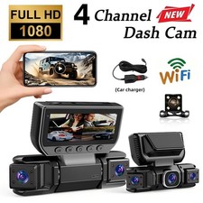 5G WiFi Dash Cam 4 Channel 360� Front Rear Inside DashCam, FHD 1080P Car Camera