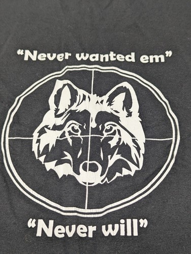 T-shirt Up North caccia lupo maglietta grafica taglia XL 2 lati. - Foto 7 di 10