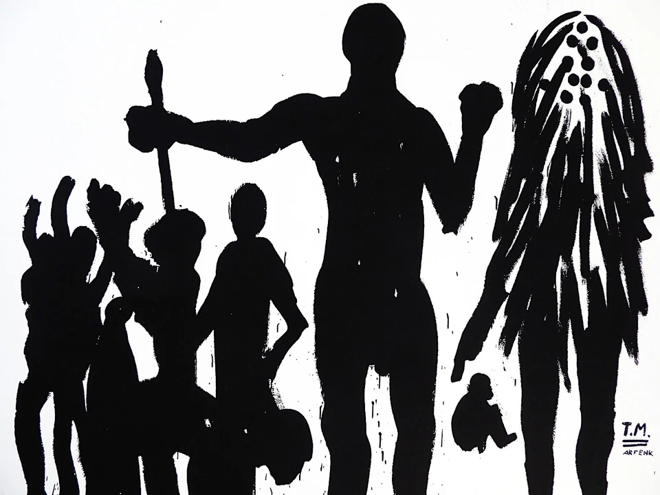 A. R. PENCK - "BÜCHSE DER PANDORA"" - FARBSERIGRAFIE 1995 - DRUCKFRISCH !!! RAR! - Bild 2 von 4